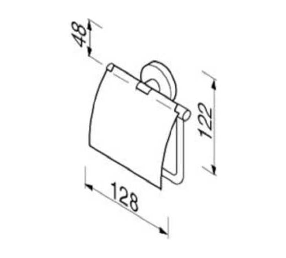 Бумагодержатель Geesa Nemox 128x48x122 цвет-хром 916508-02