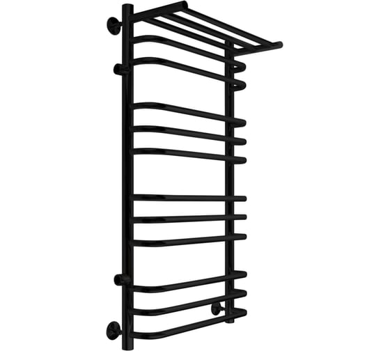 Полотенцесушитель INDIGO Brace с полкой (н.р.1") 100/50 м/о 60 боковое подключение слева LBCW100-50PBRL-б/п-60