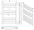 Полотенцесушитель INDIGO Slim Basic без полки (в.р.1/2") 80/50 (к-1, полиров.) LSLBW80-50 3
