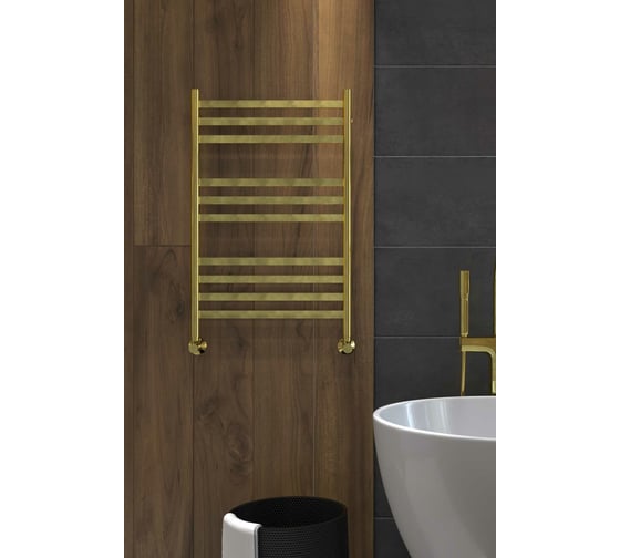 Полотенцесушитель INDIGO Slim без полки (в.р.1/2") 80/50 (к-3(в.р.), золото) LSLW80-50GDK3