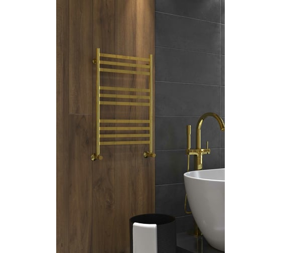 Полотенцесушитель INDIGO Slim без полки (в.р.1/2") 80/50 (к-3(в.р.), золото) LSLW80-50GDK3