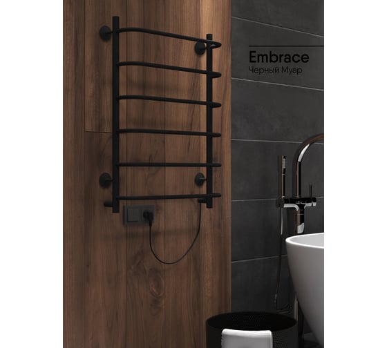 Полотенцесушитель INDIGO Embrace б/п (electro) 80/40 (скр.монтаж, унив.подкл.R/L) LCEE80-40BRR