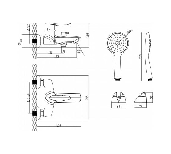 Смеситель для ванны Lemark Mars LM3514C