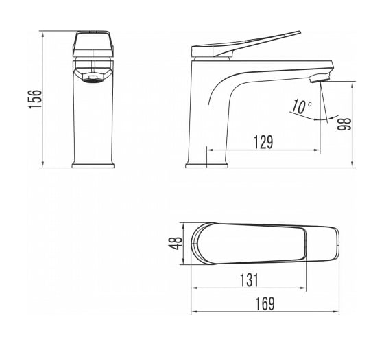 Смеситель для раковины Lemark Bronx LM3706GM