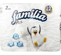Туалетная бумага Focus FAMILIA PLUS 2-слоя, 12 рул/уп8, белая H-5036754n