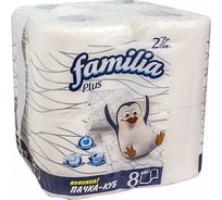 Туалетная бумага Focus PLUS 2-слоя, 8 рул/уп 6 шт в наборе, с тиснением, белая H-5031385n