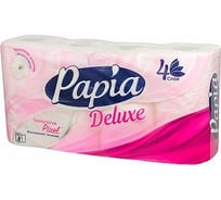 Туалетная бумага Focus PAPIA DELUXE 4-слоя, 8 рул/уп 7, белая H-5062173n