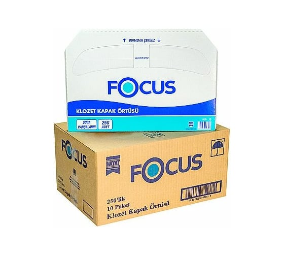 Бумажное покрытие ля сиденья на унитаз Focus 250 шт/уп10, белое H-8033648n