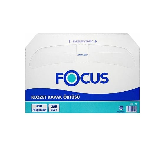 Бумажное покрытие ля сиденья на унитаз Focus 250 шт/уп10, белое H-8033648n