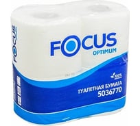 Туалетная бумага Focus OPTIMUM 2-слоя, 4 рул/уп14, белая H-5036770n