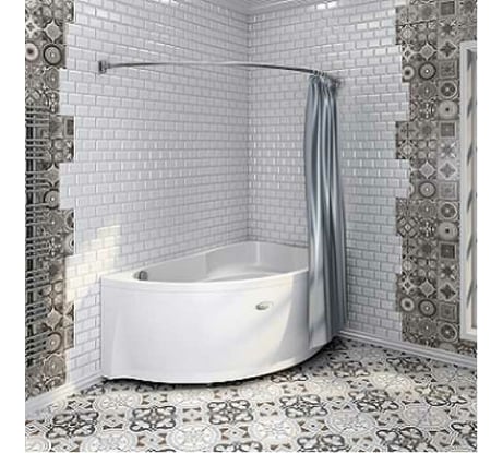 Карниз для шторы на ванну Радомир Модерна (хром) 1-12-2-0-0-214