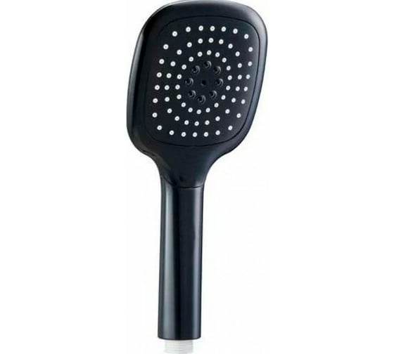 Лейка MELODIA LUXE квадрат 1 функция, 95x95 мм, чёрная MKP26111BL 34449