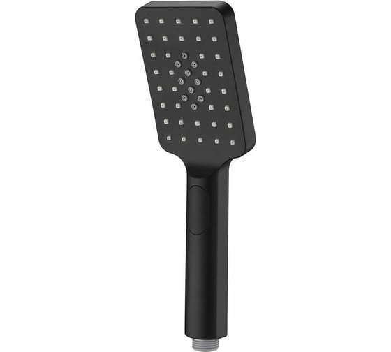 Лейка MELODIA квадрат 3 функции, 120x80 мм, кнопка, чёрная MKP20411BL 34447