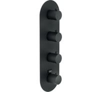 Термостатический смеситель для ванны Nobili LIVE 4 выхода, матовый черный WE00104/TBM 00000106791