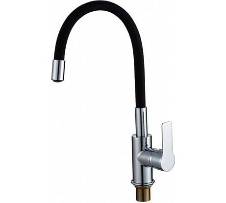 Смеситель для кухни ZOLLEN RHEIN гибкий излив, чёрный RH77813131 453444