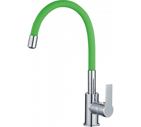 Смеситель для кухни ZOLLEN RHEIN гибкий излив, зеленый RH77813031 453443