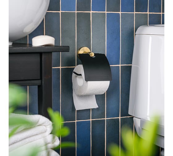 Держатель для туалетной бумаги Moroshka Oro Nero закрытый 925-106-01