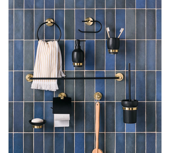 Держатель для туалетной бумаги Moroshka Oro Nero открытый 925-105-01