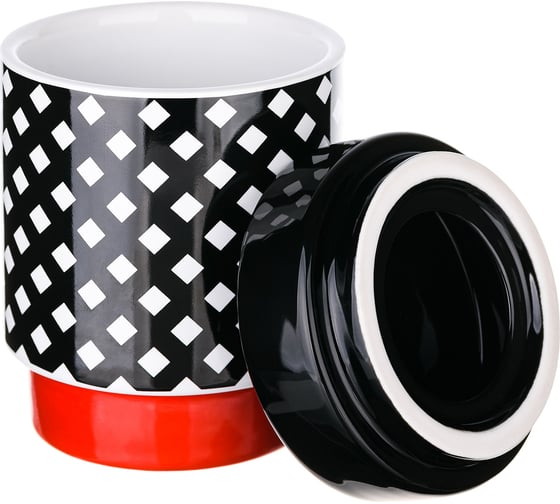 Контейнер Moroshka Memphis 8,5x8,5x12 см., цвет черный, белый, красный 905-310-01