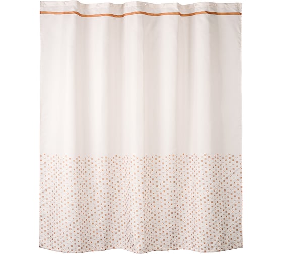 Занавеска для ванной комнаты Moroshka Royal Ascot тканевая, 180x180 см., цвет бежевый 922-301-01