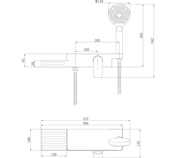 Смеситель для душа Lemark Unibox LM6903CW