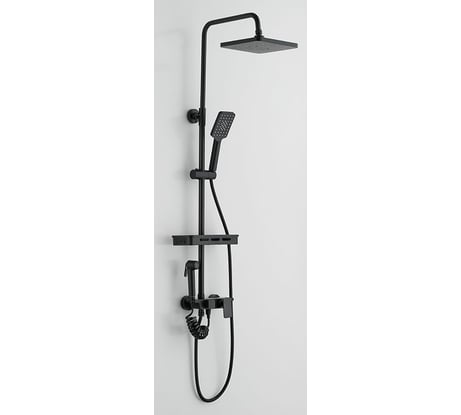 Душевая система cо смесителем для ванны/душа Melodia della vita Blues 4в1 MSC00108C_bk чёрный 14526