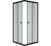 Душевой уголок Melodia della vita Square 90x90x175, стекло матовое, 4 мм., черный профиль 59226