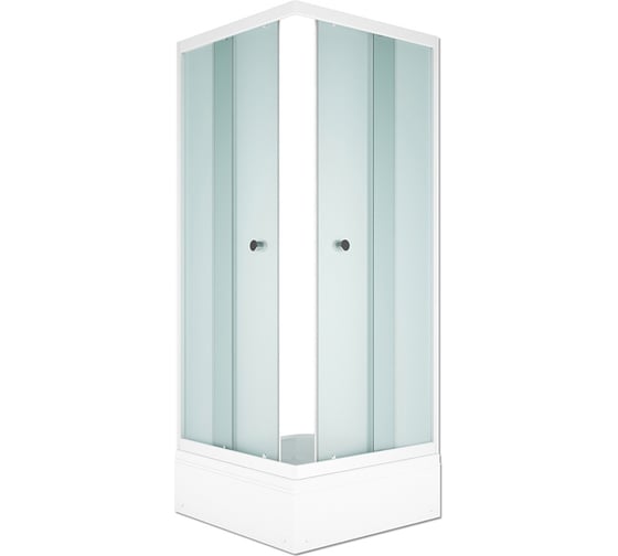Душевой уголок MELODIA Square 90x90x175, стекло матовое 4 мм., белый профиль 59181