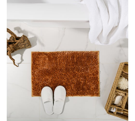 Мягкий коврик для ванной комнаты Moroshka Royal Ascot 40x60 см., цвет коричневый 922-303-01