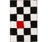 Мягкий коврик для ванной комнаты Moroshka Race 50x80 см., цвет белый черный 914-303-01 1