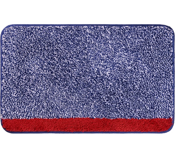 Мягкий коврик для ванной комнаты Moroshka ProPiter 50x80 см., цвет синий белый красный 937-303-01