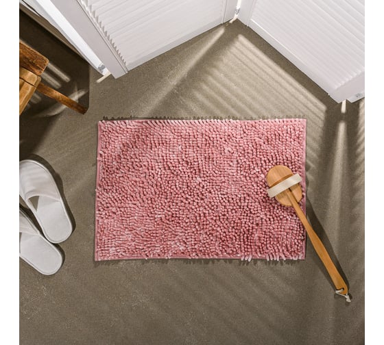 Мягкий коврик для ванной комнаты Moroshka Lama 40x60 см., цвет розовый 923-303-01
