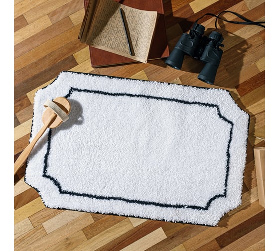 Мягкий коврик для ванной комнаты Moroshka Buzz Fauna 50x80 см., цвет белый 927-303-01