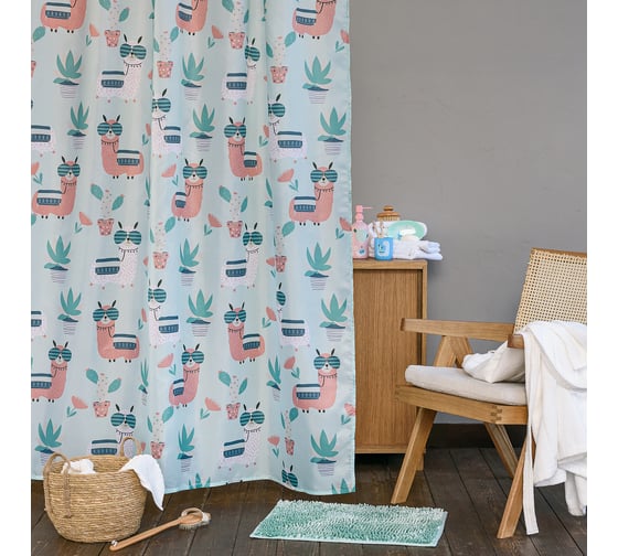 Мягкий коврик для ванной комнаты Moroshka Lama 40x60 см., цвет зеленый 923-303-02