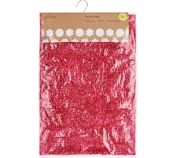 Мягкий коврик для ванной комнаты Moroshka Bright Colors 40x60 см., цвет розовый  917-303-04