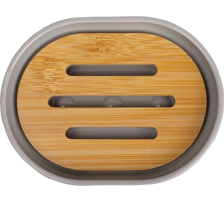 Мыльница Аквалиния Gray пластик, бамбук PS0112FA-SD