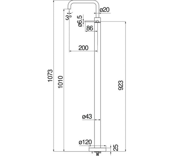 Смеситель для раковины Nobili VELIS напольный, красное золото VE125188/3RCP 00000106742
