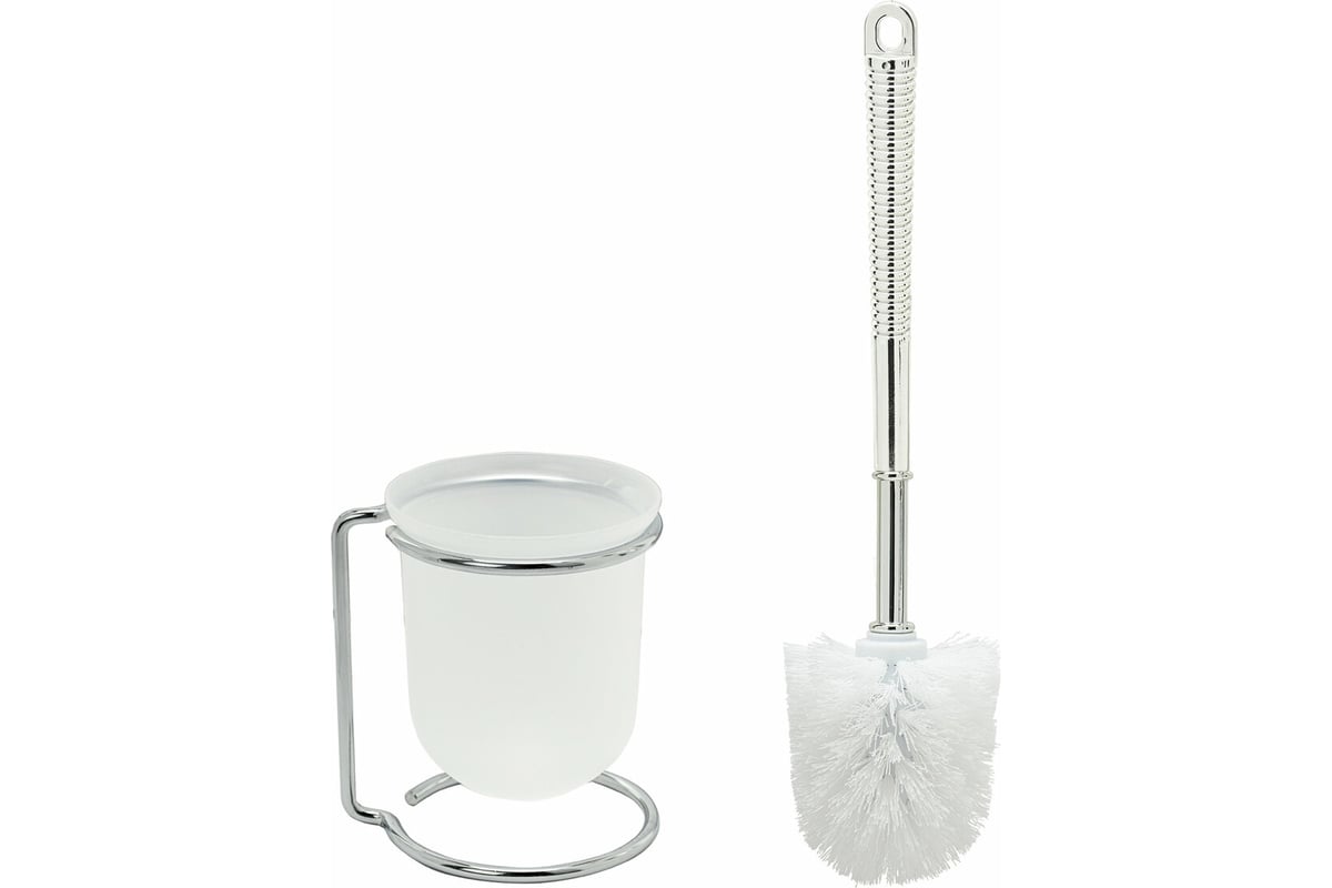 Ерш для унитаза на металлической подставке LAIMA пластиковый, хромовый ...