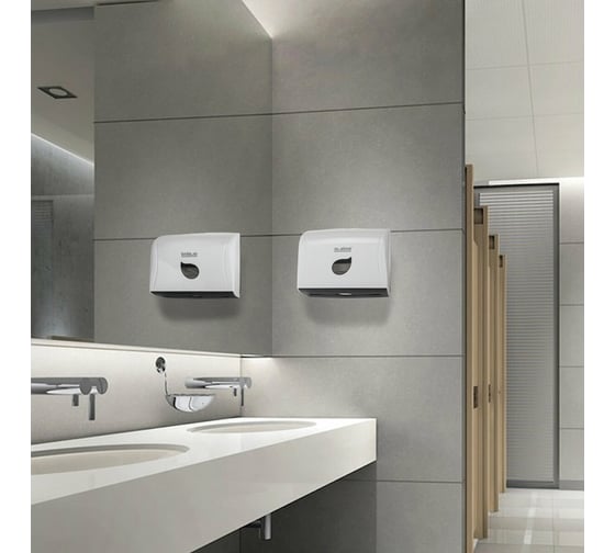 Диспенсер для полотенец LAIMA PROFESSIONAL ECO система H3, V-сложения, белый, ABS-пластик 606548