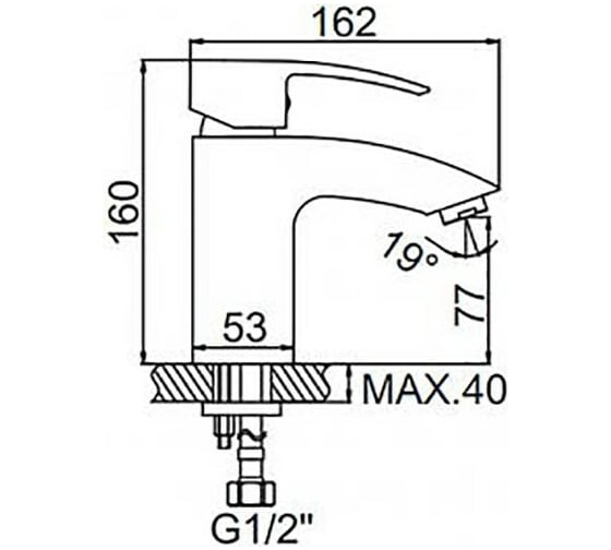 Смеситель для раковины WISENT WG1043