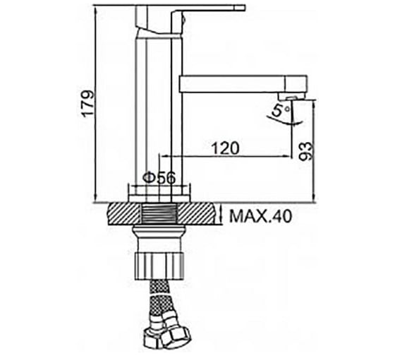 Смеситель для раковины WISENT WG1033B