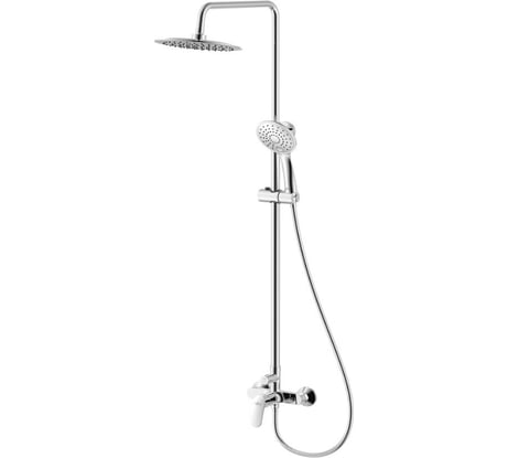 Смеситель для душа Rossinka с регулируемой высотой штанги и лейкой "Тропический дождь" RS45-45