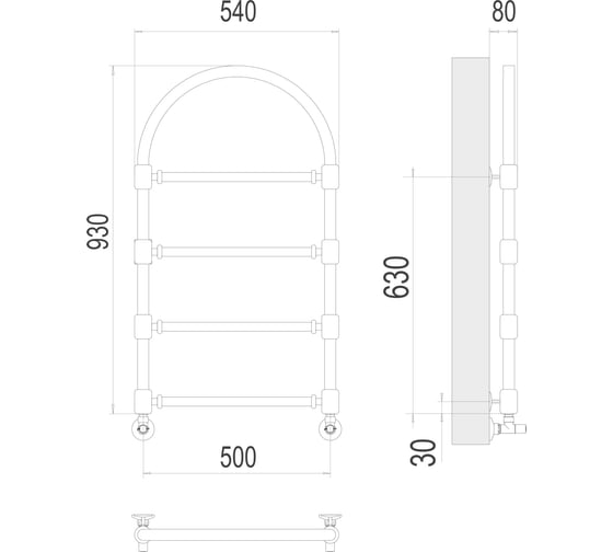 Полотенцесушитель Terminus Версаль П4 500x930 4620768885044
