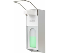 Дозатор для жидкого мыла LAIMA PROFESSIONAL наливной, 1 л, локтевой, с замком, металлический 607327