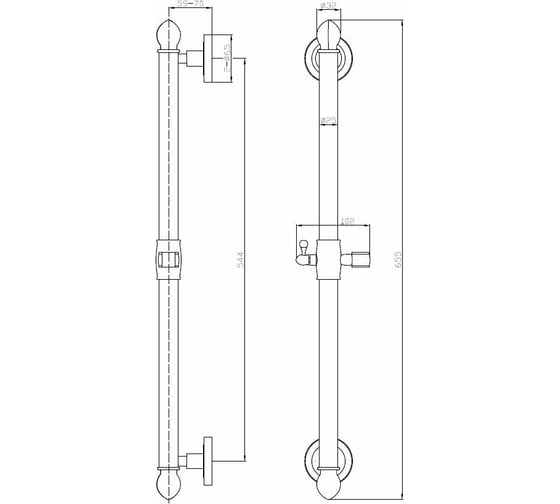 Душевая cтойка ESKO бронза SRB700