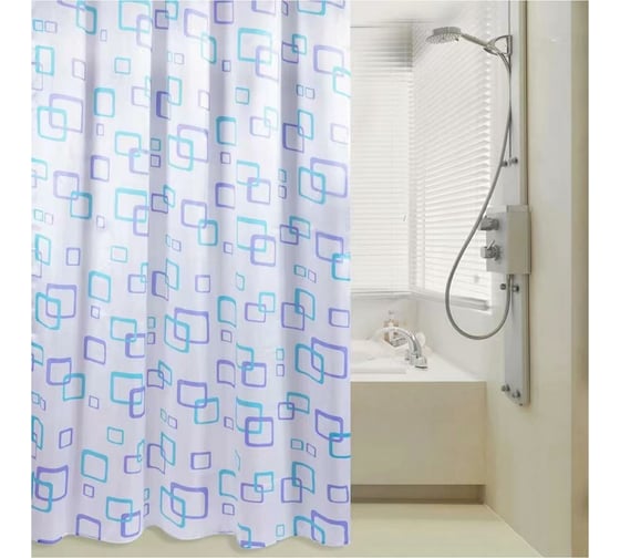 Шторка для ванной PERFECTO LINEA Harmony 180x180 см, квадро 36-118013