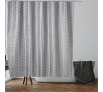Шторка для ванной PERFECTO LINEA Harmony 180x180 см, геометрия серая 36-118014