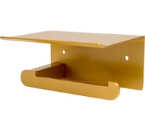 Держатель для туалетной бумаги Nofer Capri с подставкой для мобильного телефона, золото 16228.G