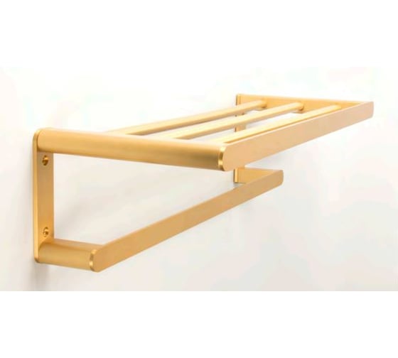 Полка для полотенец Nofer Capri из алюминия, золото 16223.G