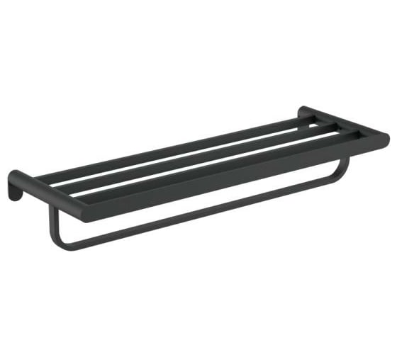 Полка для полотенец Nofer Capri из алюминия, черная 16223.N